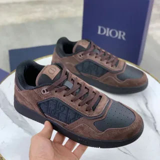Dior B23 Brown Suede and Black Monogram Lifestyle Sneakers