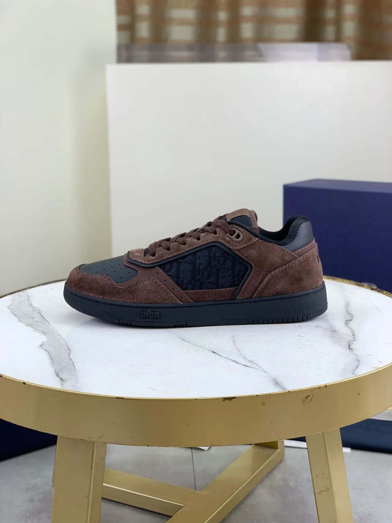 Dior B23 Brown Suede and Black Monogram Lifestyle Sneakers 5