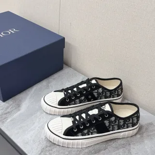 Dior B23 Monogram Canvas Black White Lifestyle Sneakers