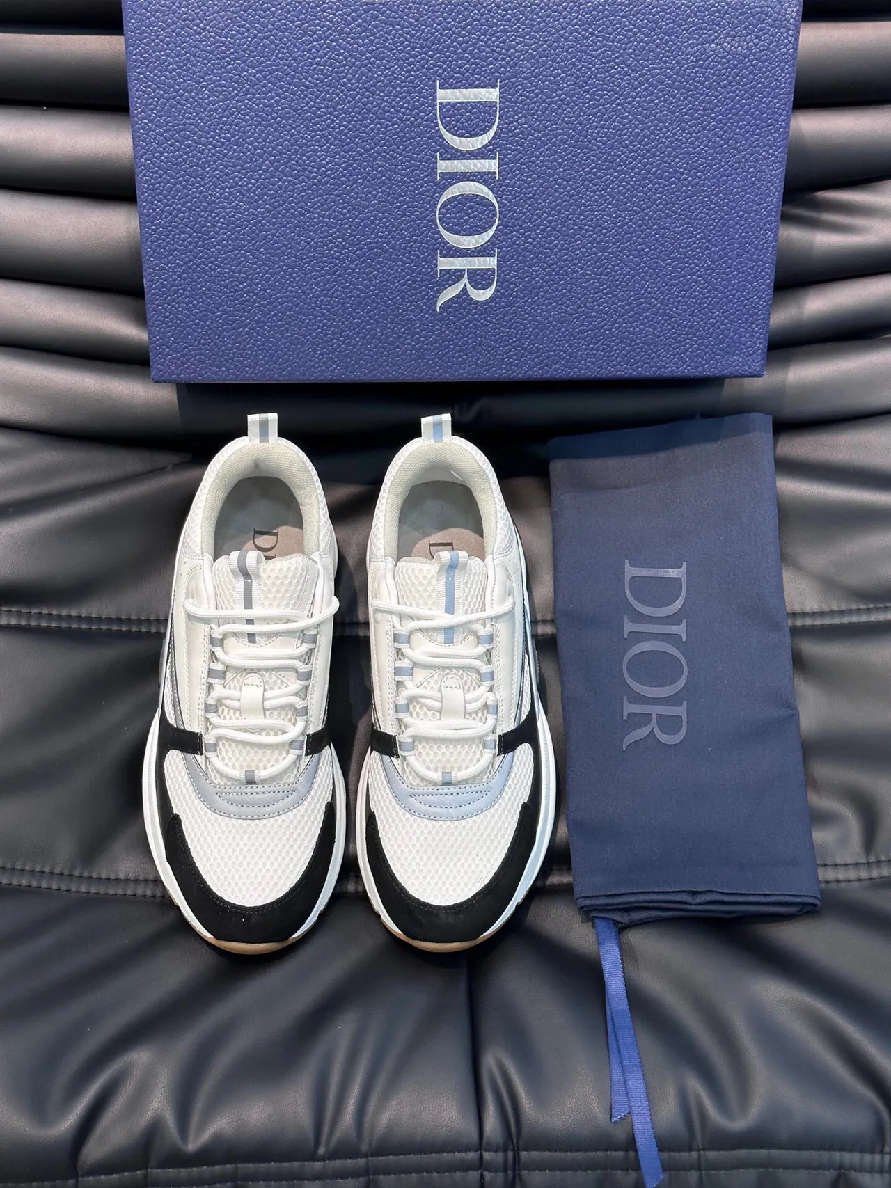 Dior B23 White Black Gray Chunky Sneakers 5