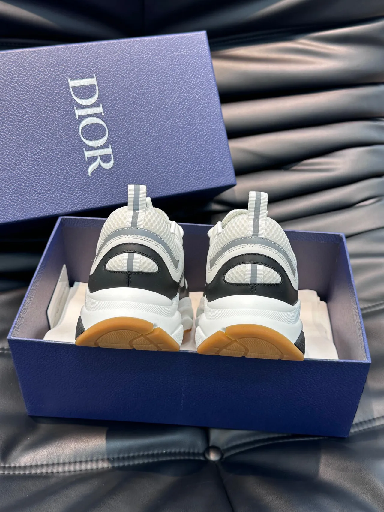 Dior B23 White Black Gray Chunky Sneakers 9