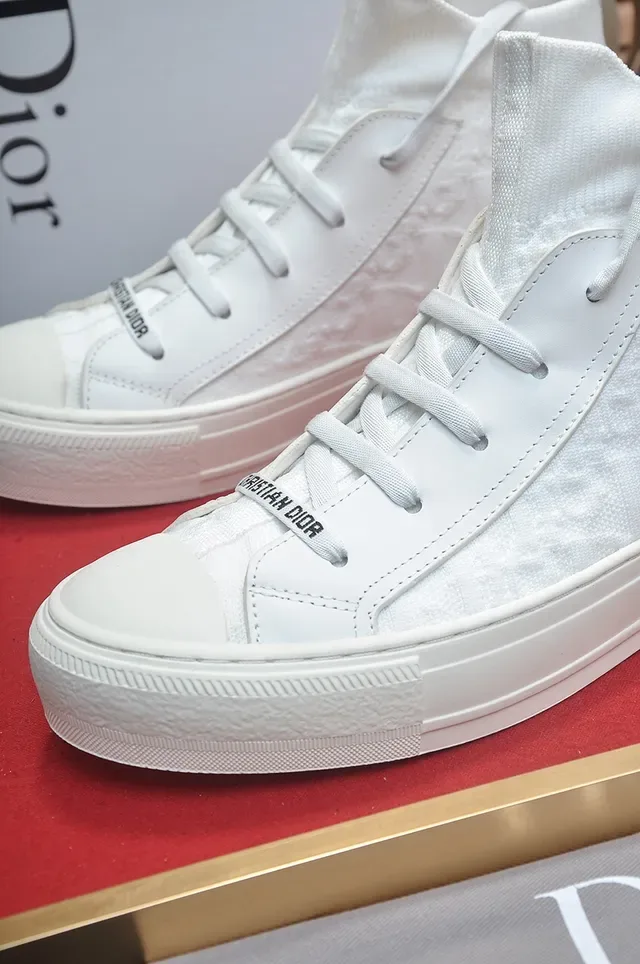 Dior B23 أحذية رياضية أبيض high-top من التريكو lifestyle 2