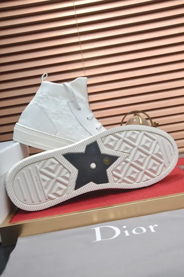 Dior B23 أحذية رياضية أبيض high-top من التريكو lifestyle 3