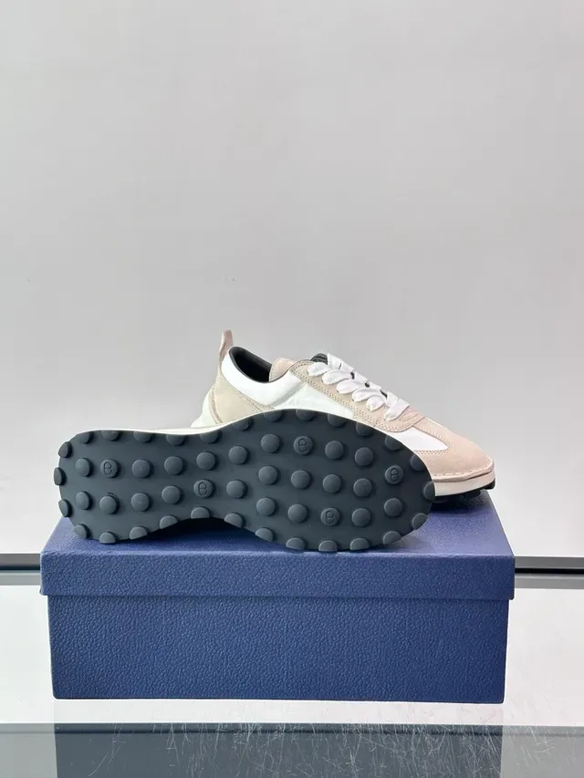 Dior B27 Beige and White Suede Textile Chunky Sneakers 2