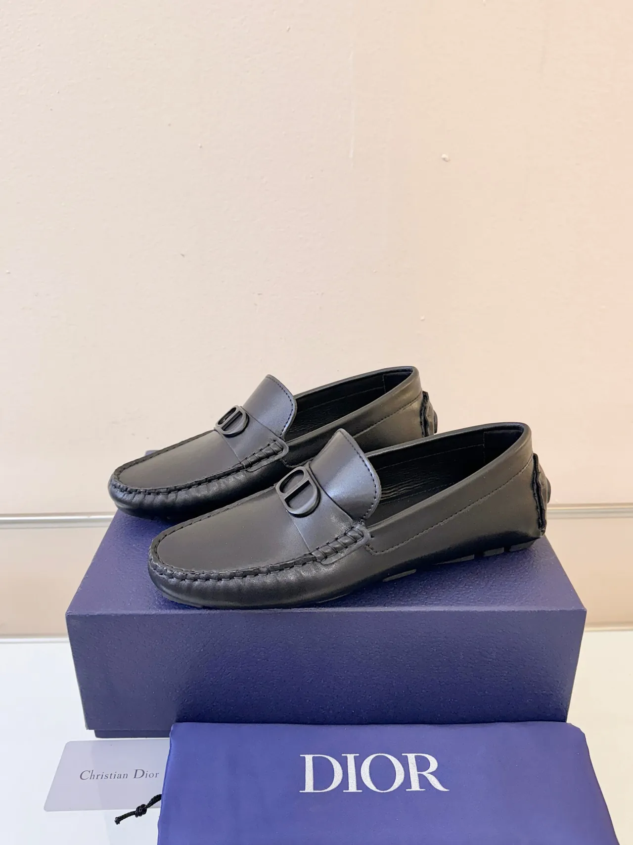 Dior B27 Black Leather CD Buckle Loafer 2