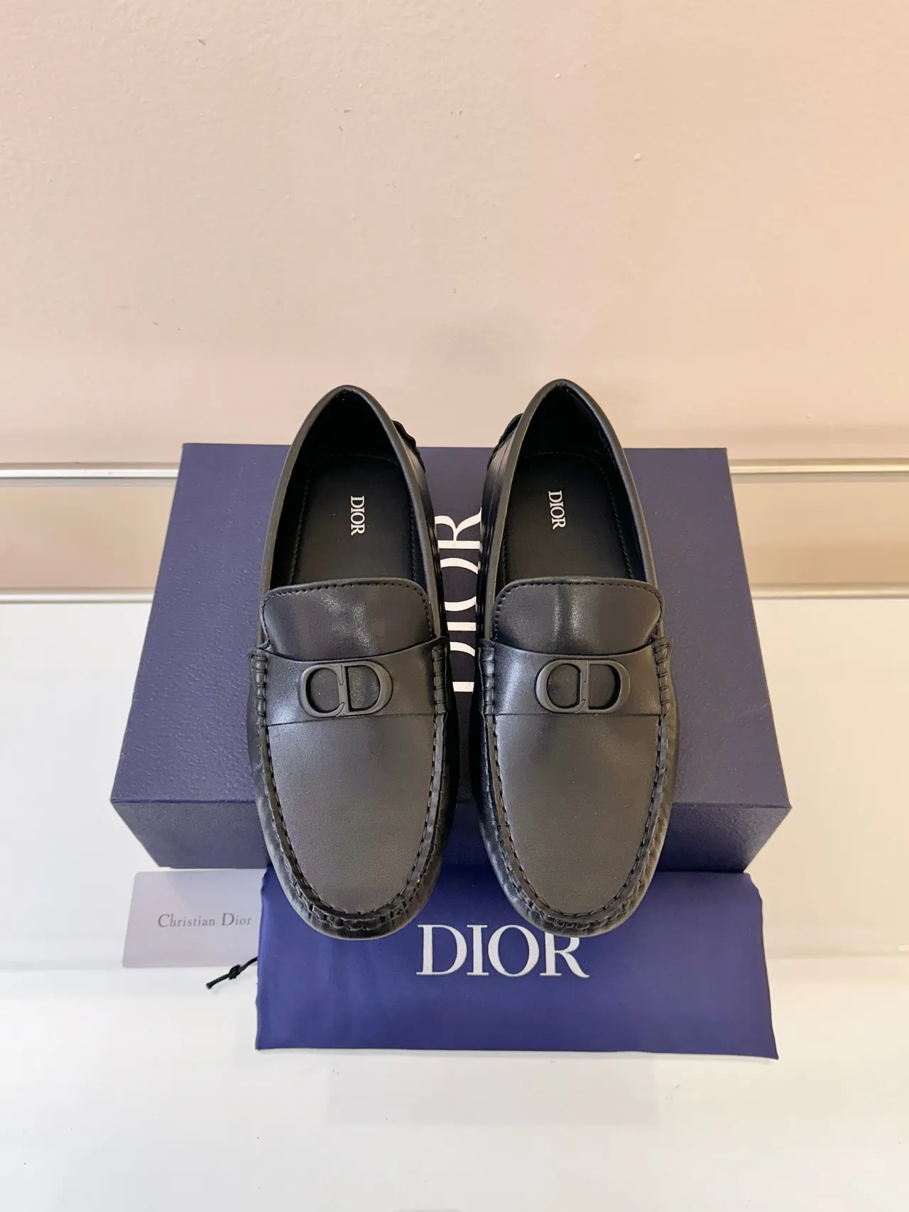 Dior B27 Black Leather CD Buckle Loafer 6