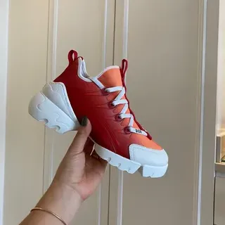 Dior B27 Gradient Red Orange Chunky Sneakers
