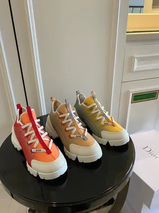 Dior B27 Gradient Red Orange Chunky Sneakers 2