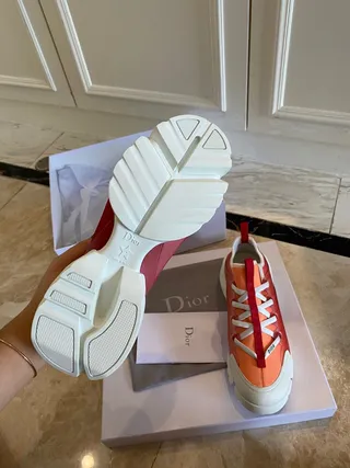 Dior B27 Gradient Red Orange Chunky Sneakers 8
