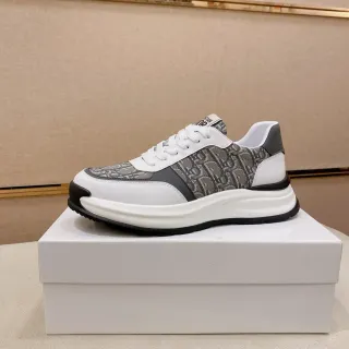 Dior B27 Monogram White Gray Black Lifestyle Sneakers