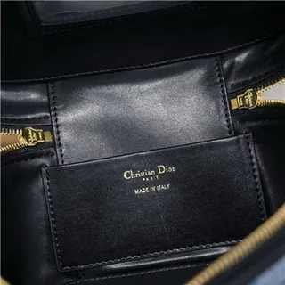 Dior حقيبة التجميل Navy Oblique Monogram Boston Bag 11