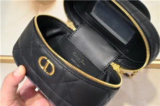 Dior حقيبة التجميل Navy Oblique Monogram Boston Bag 19