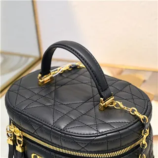 Dior حقيبة التجميل Navy Oblique Monogram Boston Bag 22