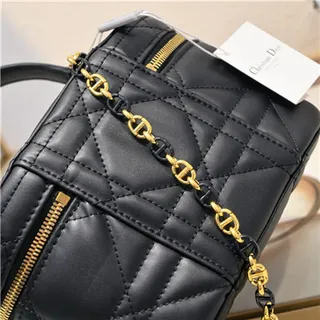 Dior حقيبة التجميل Navy Oblique Monogram Boston Bag 23