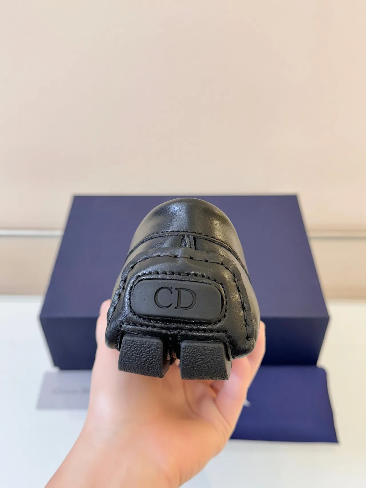 Dior Black Gray Monogram-Embossed Leather Horsebit Buckle Loafer 4