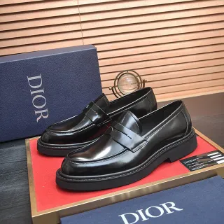Dior Black Penny Strap Loafers