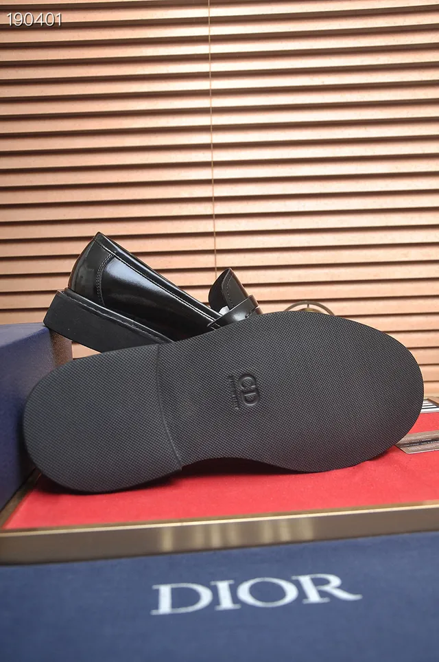 Dior Black Penny Strap Loafers 2