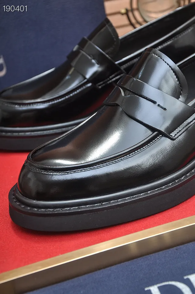 Dior Black Penny Strap Loafers 3