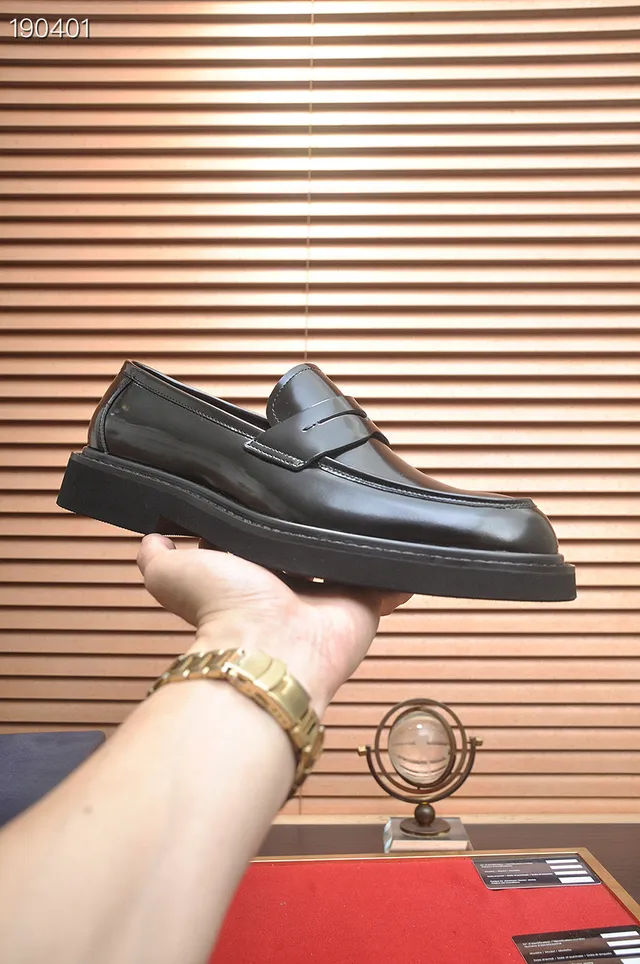 Dior Black Penny Strap Loafers 6