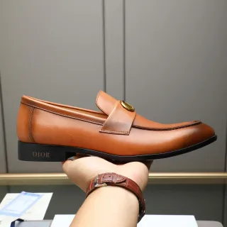 Dior Horsebit Loafer Tan Leather Slip-On Loafer