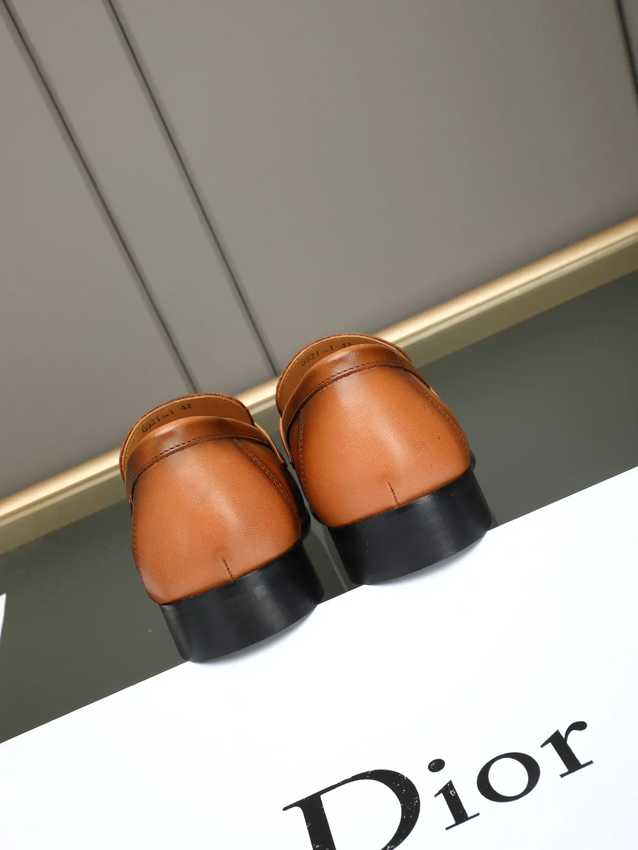 Dior Horsebit Loafer Tan Leather Slip-On Loafer 3