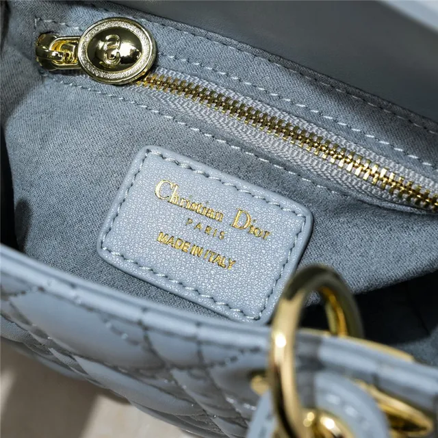 Dior Lady Dior White Quilted Cannage Tote Bag 11