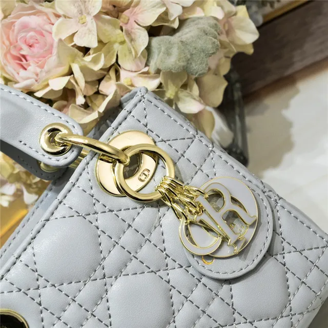Dior Lady Dior White Quilted Cannage Tote Bag 23