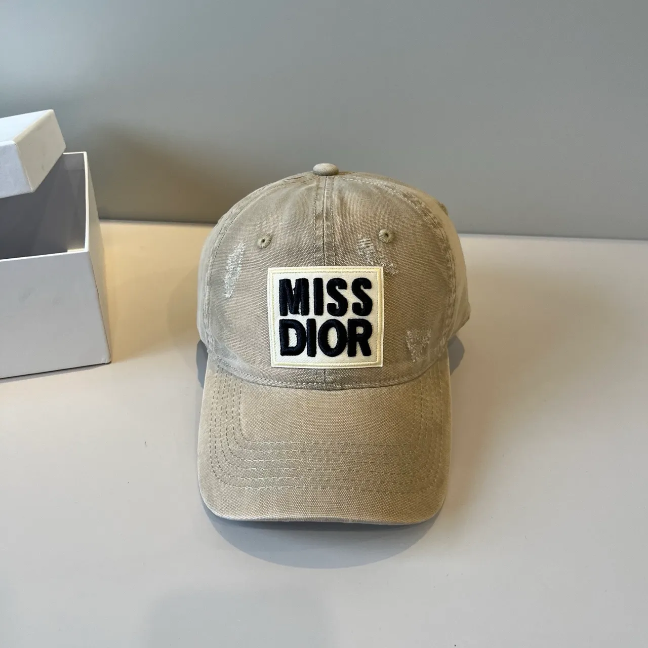 Dior Miss Dior Washed Beige Baseball Cap 7