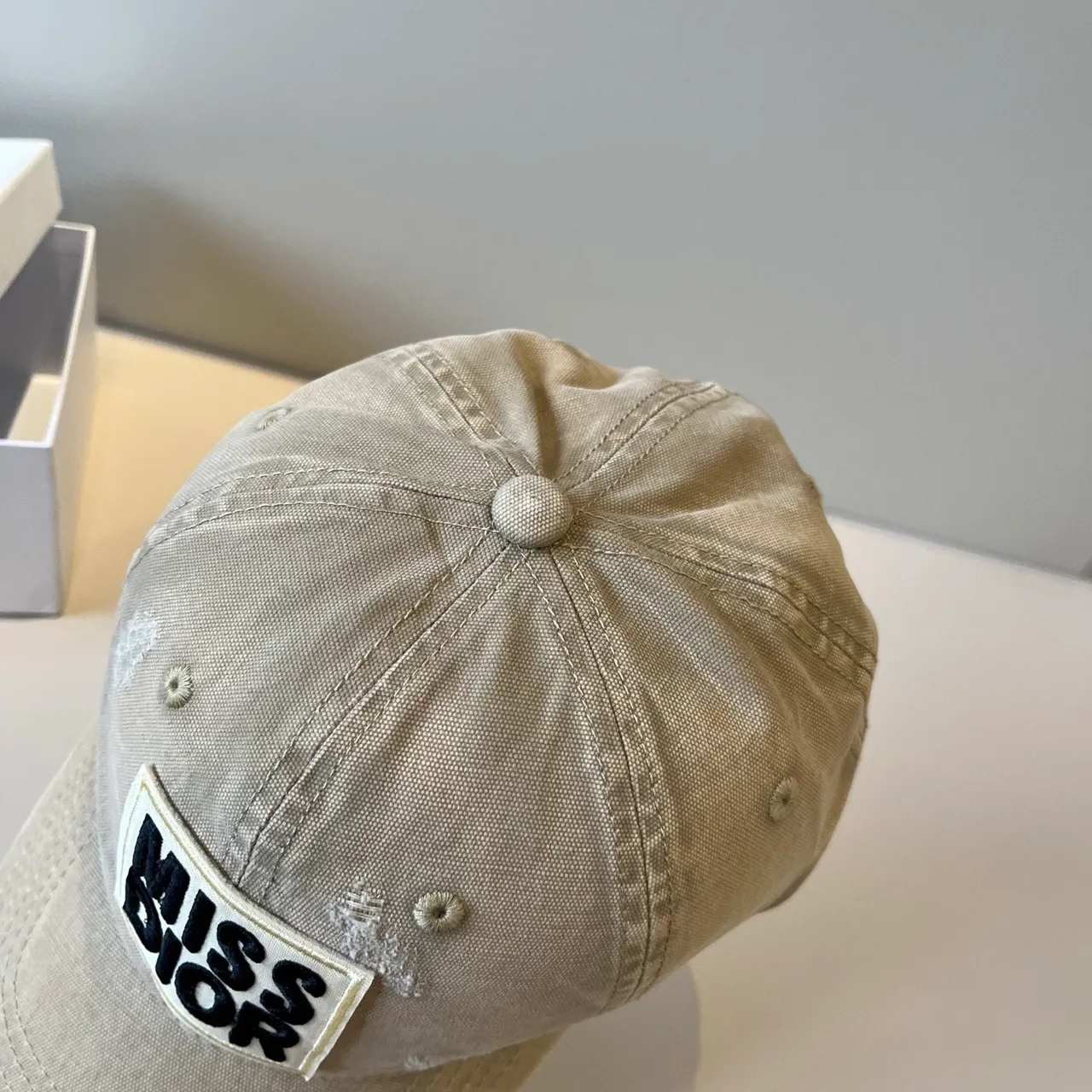 Dior Miss Dior Washed Beige Baseball Cap 8