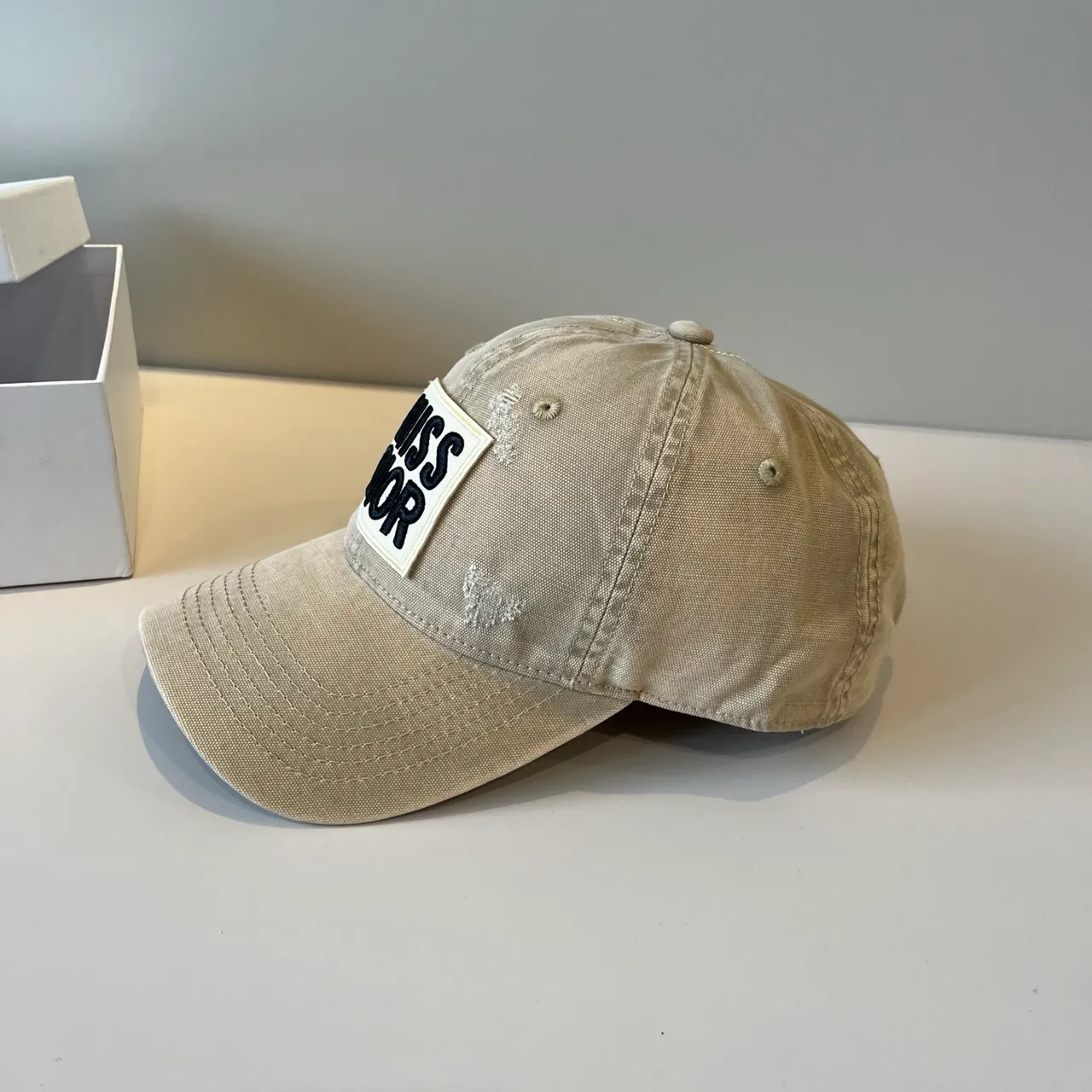 Dior Miss Dior Washed Beige Baseball Cap 4