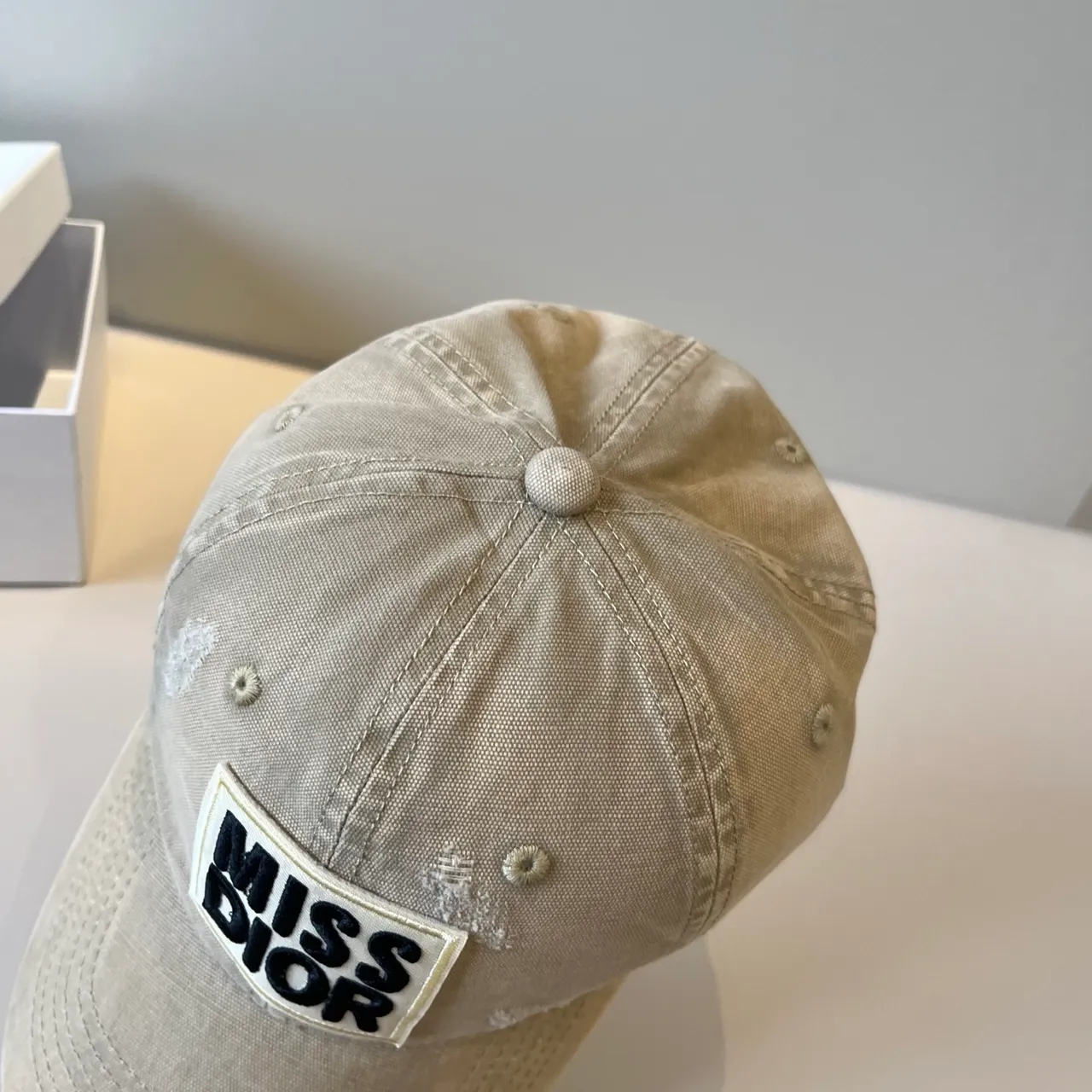 Dior Miss Dior Washed Beige Baseball Cap 9
