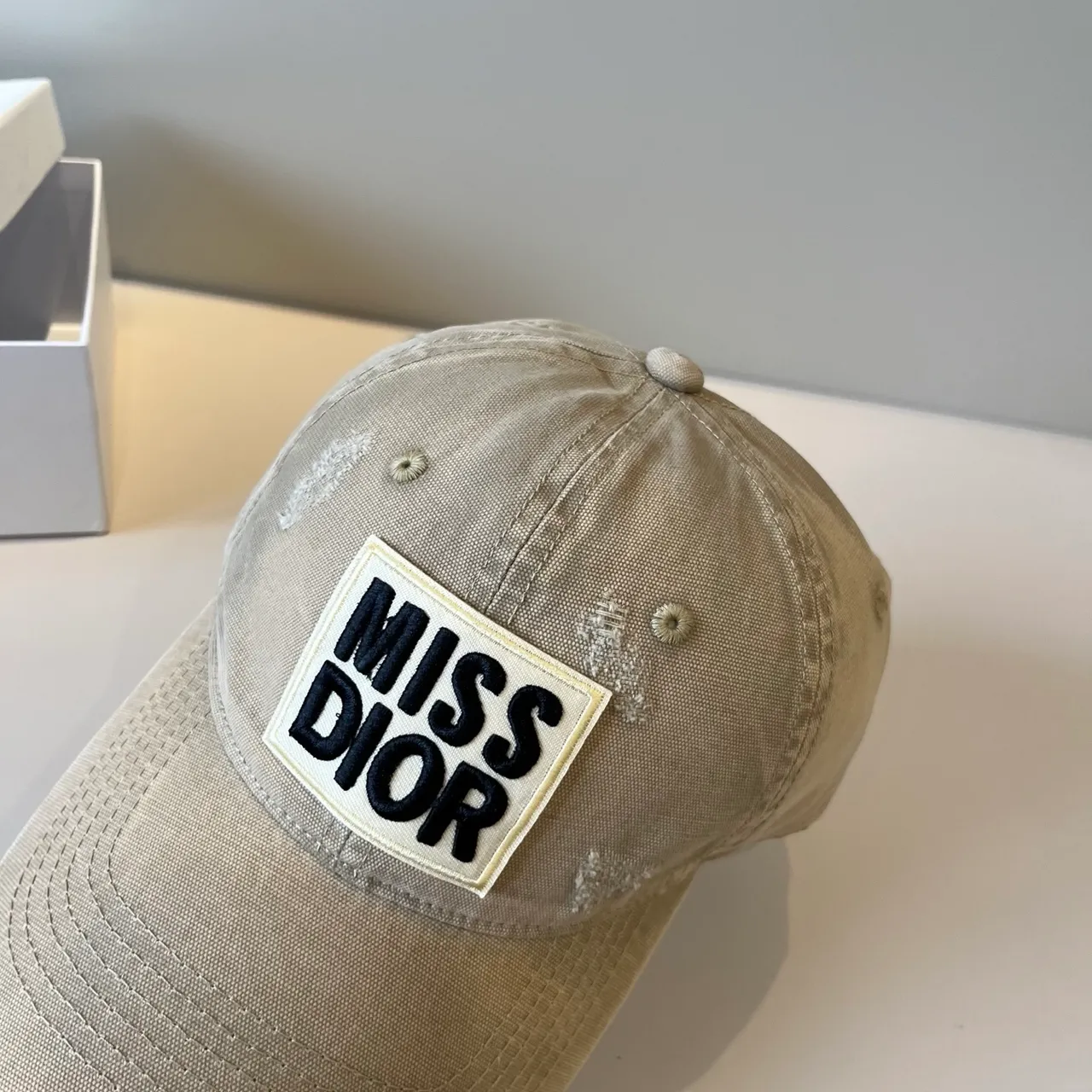 Dior Miss Dior Washed Beige Baseball Cap 6
