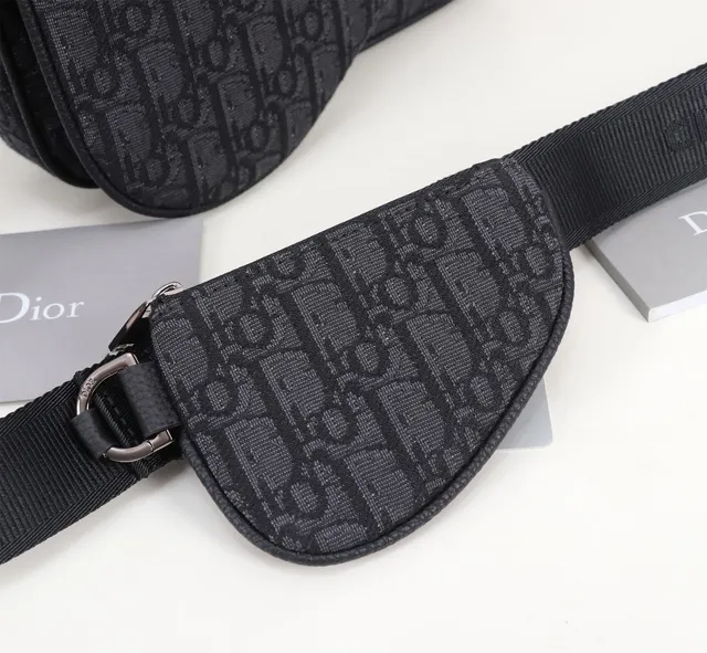 Dior Oblique Black Monogram Canvas Structured Messenger Bag 6