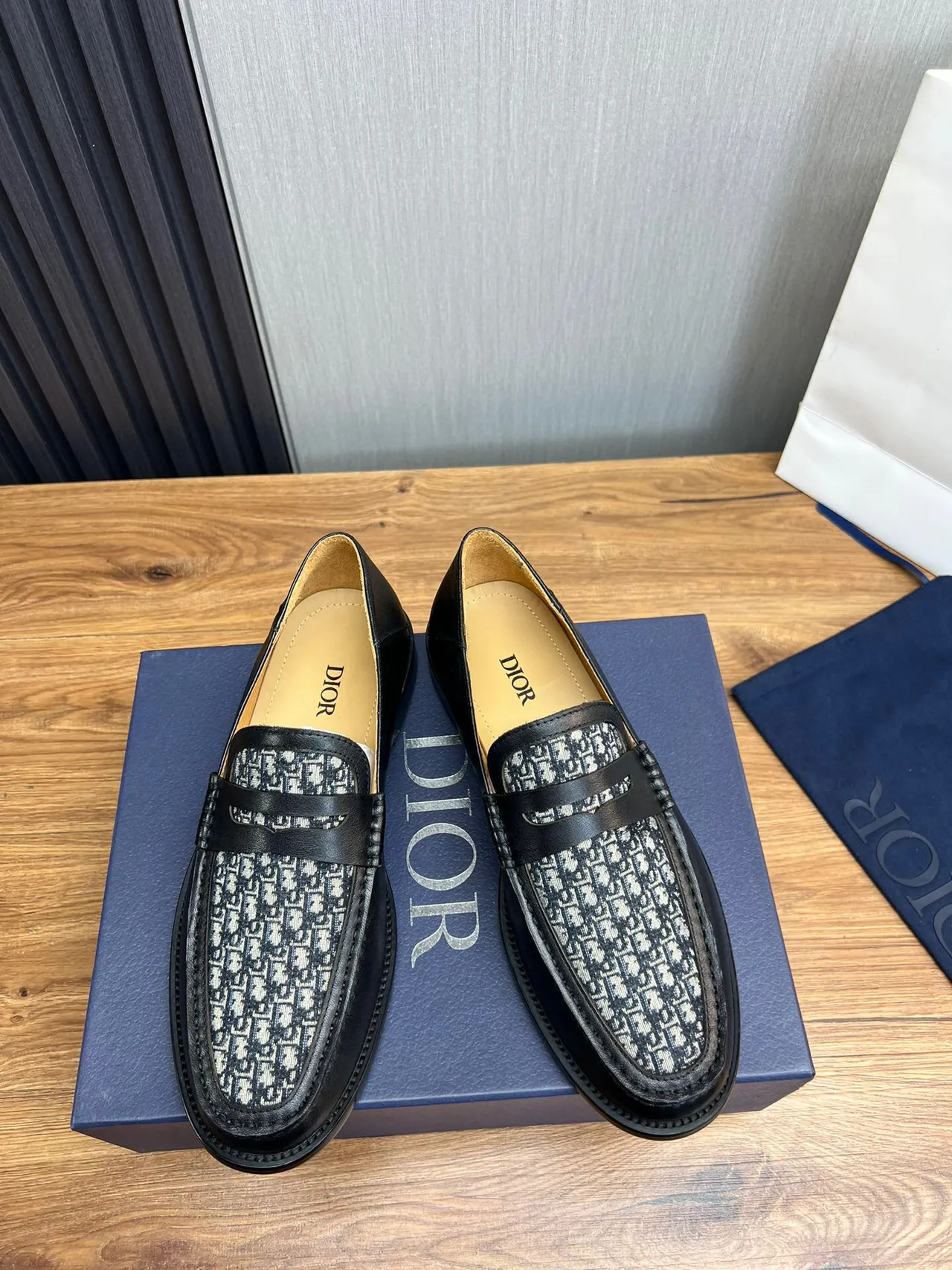 Dior Oblique Loafer Black Monogram Leather Loafers 2