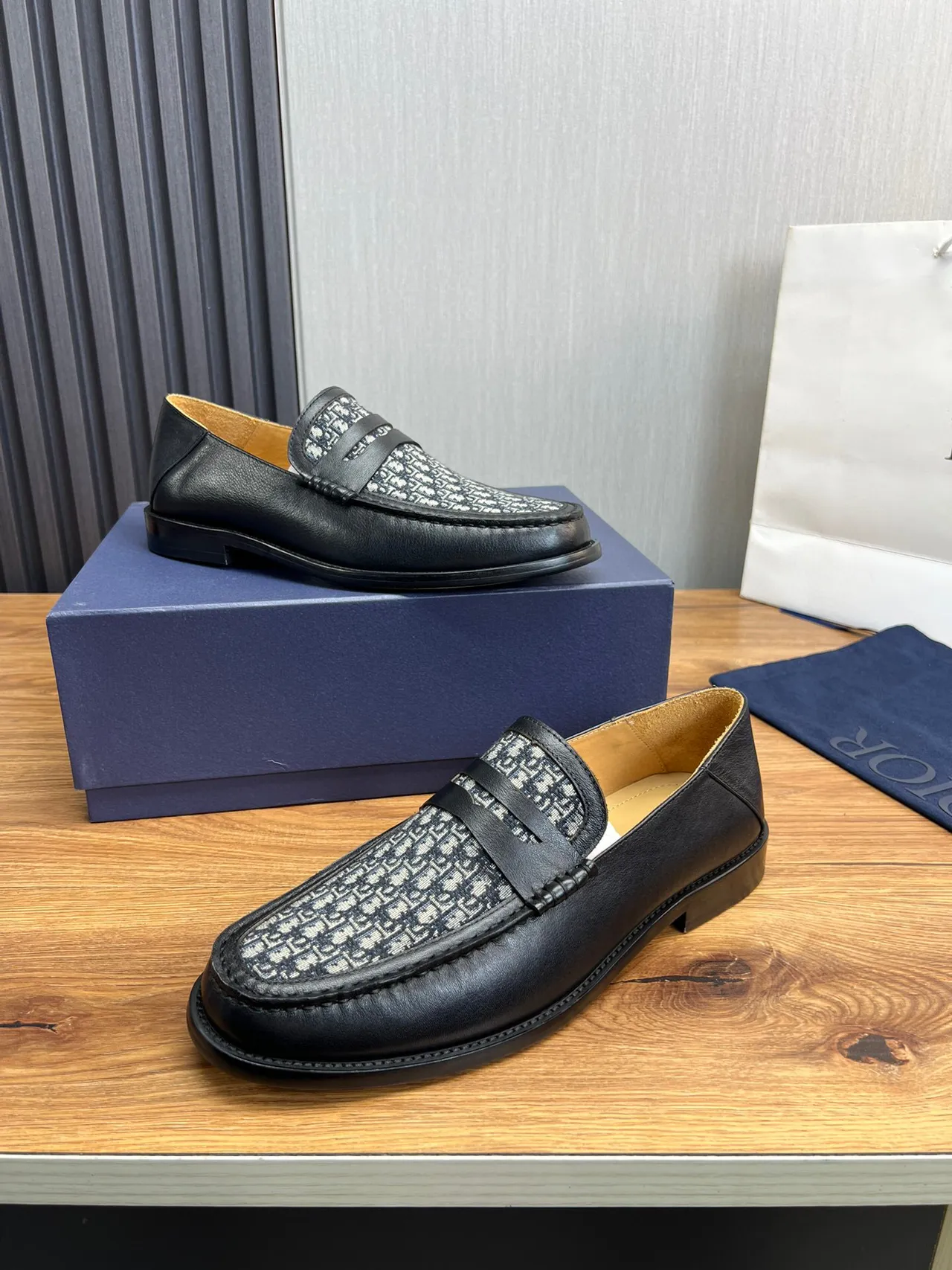 Dior Oblique Loafer Black Monogram Leather Loafers 3