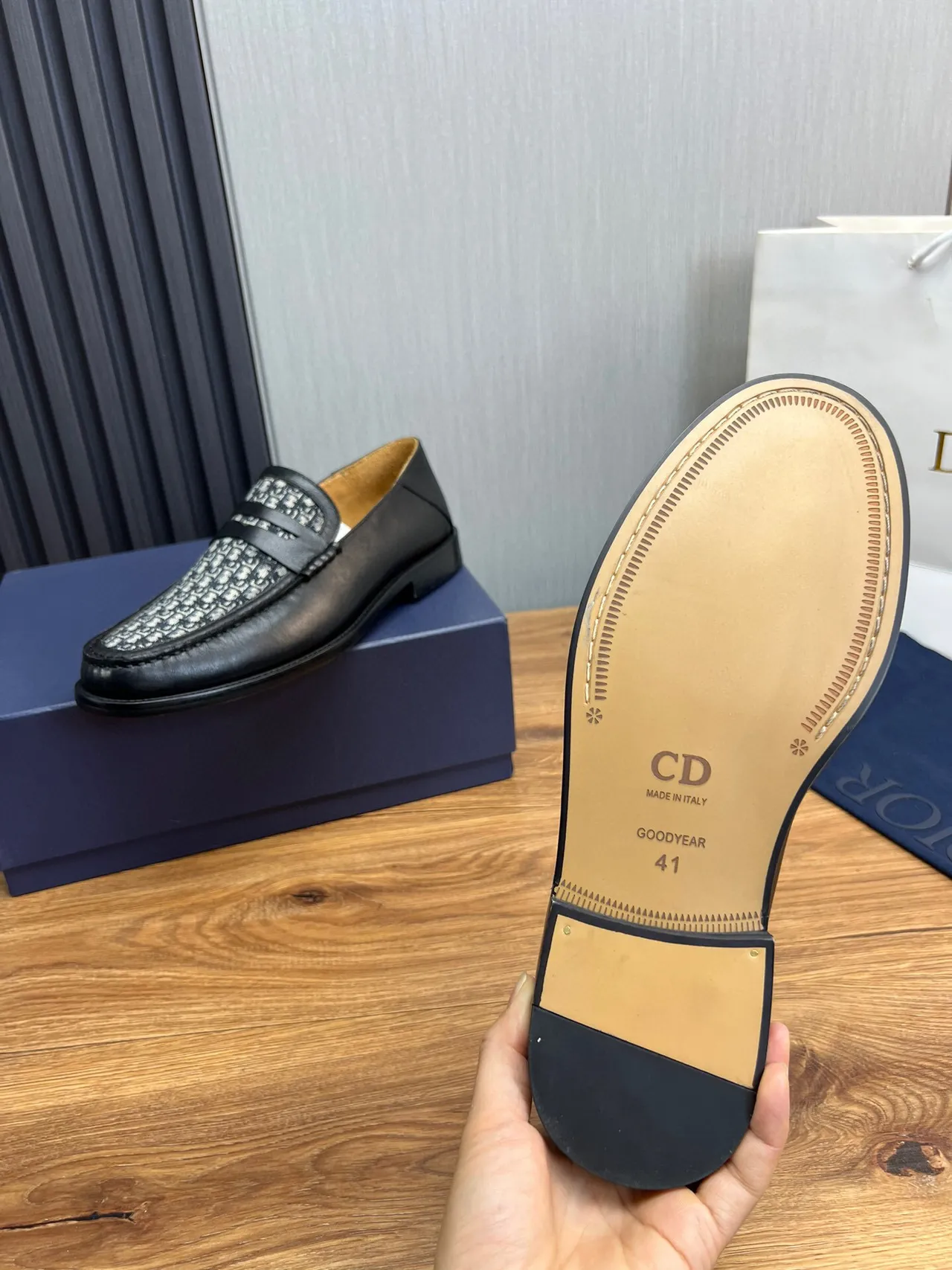 Dior Oblique Loafer Black Monogram Leather Loafers 8