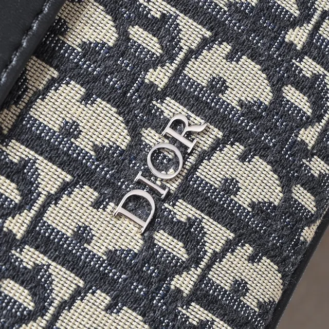 Dior Oblique Messenger sac messenger noir monogrammé toile cuir rabat messenger 3