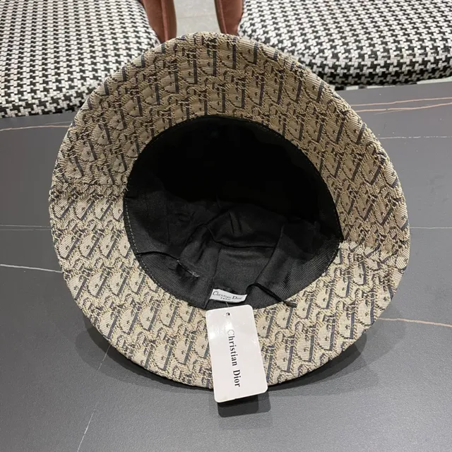 Dior Oblique Monogram Beige and Black Bucket Hat 2