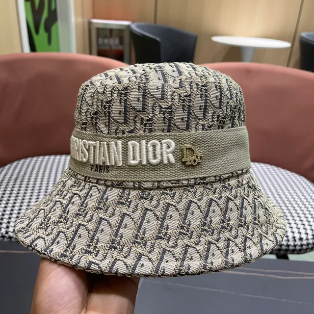Dior Oblique Monogram Beige and Black Bucket Hat 5