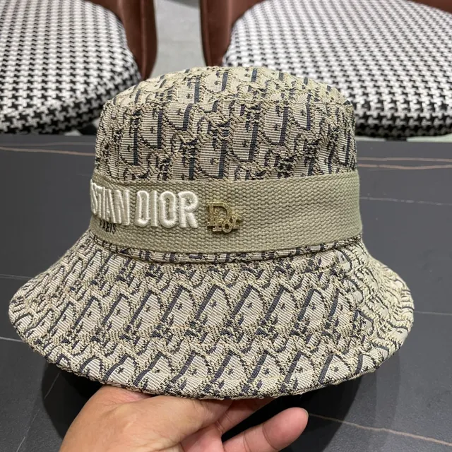 Dior Oblique Monogram Beige and Black Bucket Hat 6