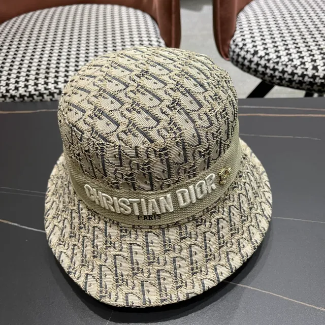 Dior Oblique Monogram Beige and Black Bucket Hat 9