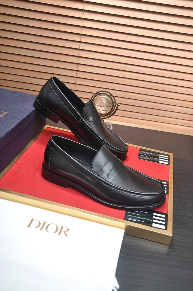 Dior Penny Loafer Black Leather Loafers 4