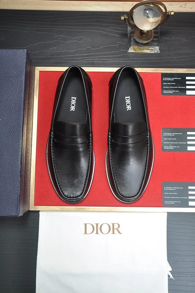 Dior Penny Loafer Black Leather Loafers 5