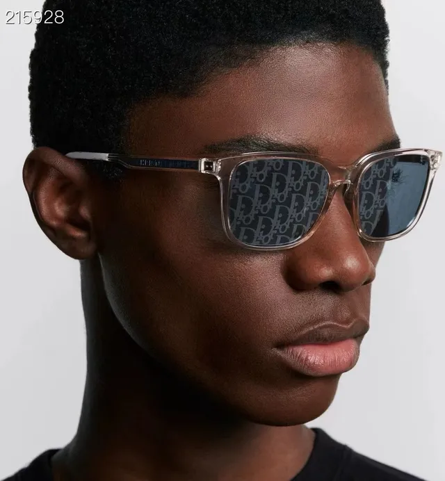Dior Rectangular Translucent Acetate Gradient Brown Sunglasses 3
