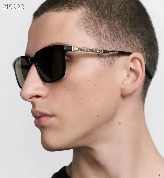 Dior Rectangular Translucent Acetate Gradient Brown Sunglasses 4