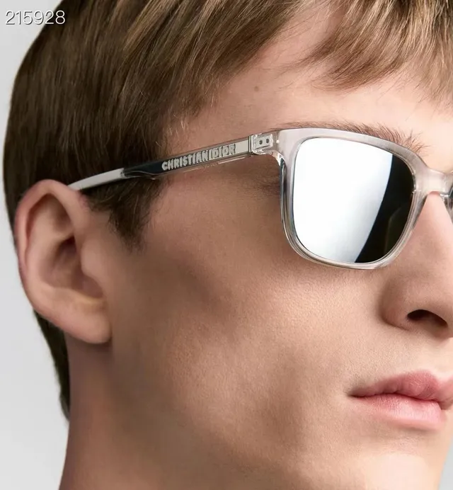 Dior Rectangular Translucent Acetate Gradient Brown Sunglasses 6