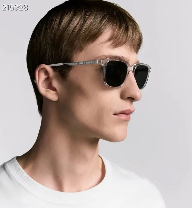 Dior Rectangular Translucent Acetate Gradient Brown Sunglasses 7