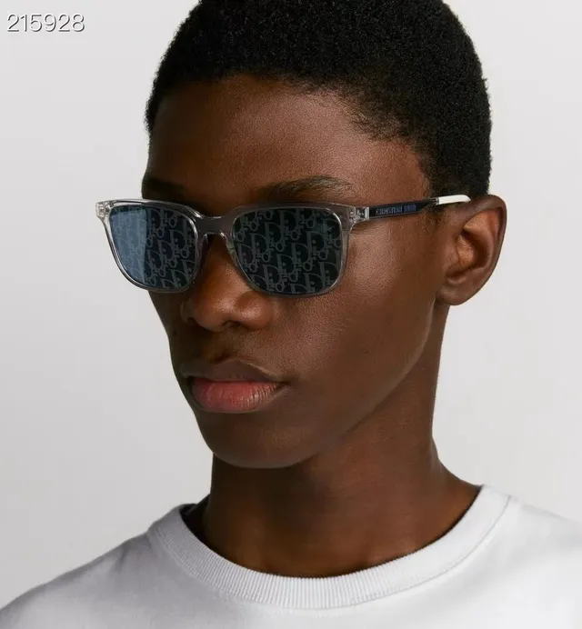 Dior Rectangular Translucent Acetate Gradient Brown Sunglasses 8