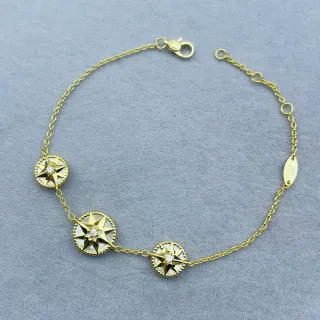 Dior Rose des Vents Three-Charms Gold bracelet