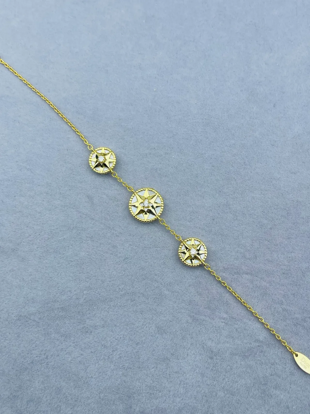 Dior Rose des Vents Three-Charms Gold Bracelet 2